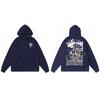 Stussy Mens Hooded Sweatshirt Casual Loose Fit Streetwear Printed Pullover