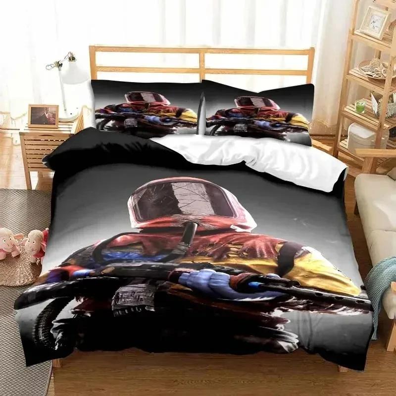 Rust Game Logo Printed Bedding Set Duvet Cover Bed Set Quilt Cover Pillowcase Comforter King Queen Size Boys Adult Bedding Set