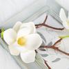 Handmade Artificial Magnolia Flower Real Touch Faux Magnolia Branch  Home Living Room Decor