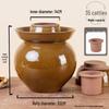 Large Earthenware Sichuan Pickled Vegetable Jar - Traditional Ceramic Sauerkraut Pot for Home Use