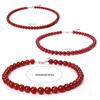 Handmade Red Agate Beaded Necklace: Women's High-End Chinese Style Clavicle Choker