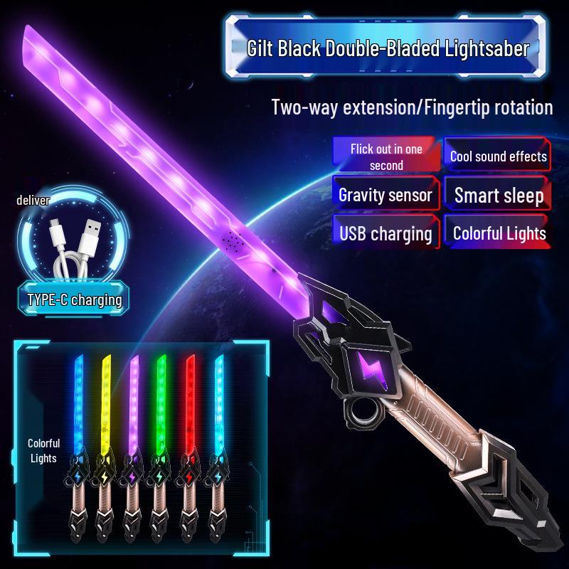 Children's Colorful Telescopic Lightsaber with Sound Effects