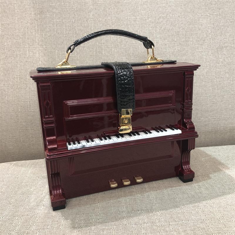 Piano Shape Handbag Women Acrylic Box