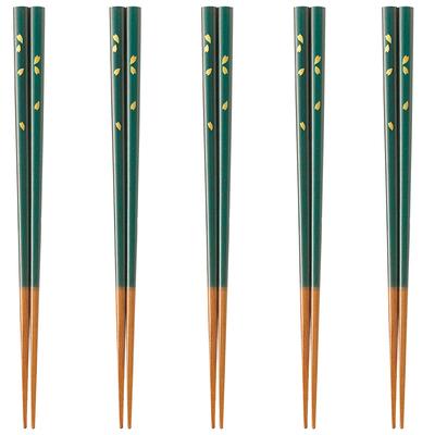 Happy Set of Made of Made In PID5910 J-kitchens Chopsticks, 5, Wood, Japan,
