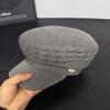 Retro old money wind metal standard flat top cap women's spring and summer new versatile face small fashion beret