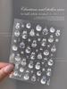 2024 Crystal Diamond Snowflake Nail Stickers - Christmas Tree & Snowman Designs