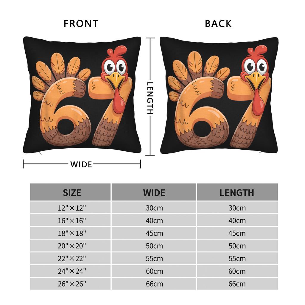 67 Dzień Dziękczynienia Śmieszna Poszewka na Poduszkę z Indykiem Nowatorska Poszewka na Poduszkę Wygodne Poszewki na Sofę Wystrój Domu