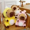 New I Pink Rabbit Transformed Into Capybara Doll Little Yellow Duck Capybara Bear Doll Children Comfort Plush Play