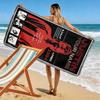 Name Custom Bieber Poster Print Beach Towel, Large Soft Quick Dry Towel for Beach Camping Swimming
