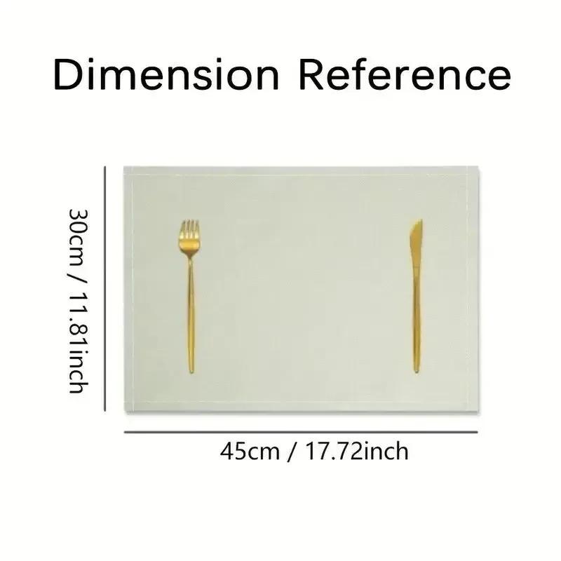 Red Grid Unique Winter Christmas Snowflake Design Placemat Kitchen and Dining Suitable for Family Dining and Party Decoration