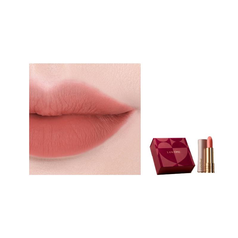 Lancôme Jing Chun Pink Gold Tube Lipstick Valentine s Day Gift Box Small Waist Matte Easy to Color and Moisturizing #242Nude золотой