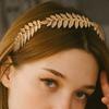 Bride Wedding Hair Accessories Greek Gold Leaf Headbands for Women Roman Diadem Crown Tiaras Headpiece Headdress