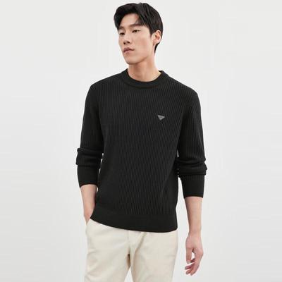 Men's Round Neck Jacquard Sweater