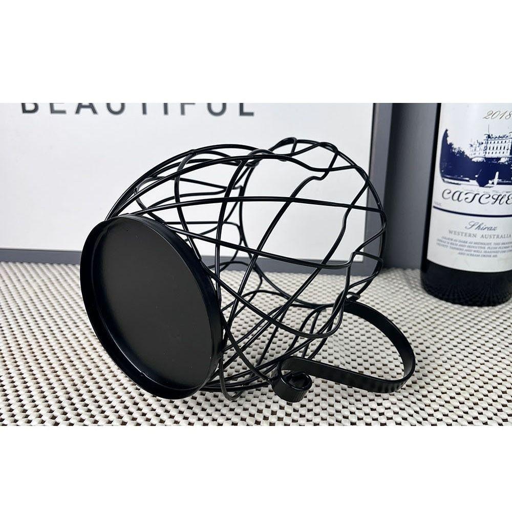 Metal Wire Coffee Display Basket Large Capacity Fruit Snack Storage Rack K Cup Organizer  Home Use