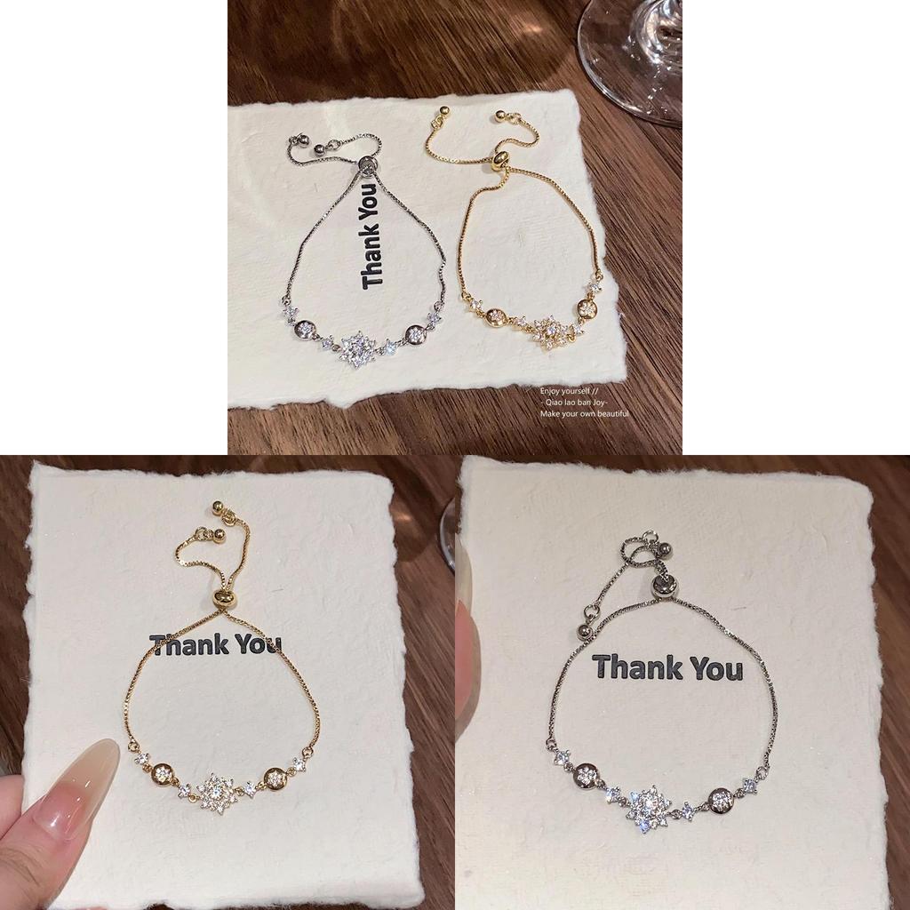 Zircon Flower Hand Chain For Women Light Luxury Styled For Gift Or Daily Wear