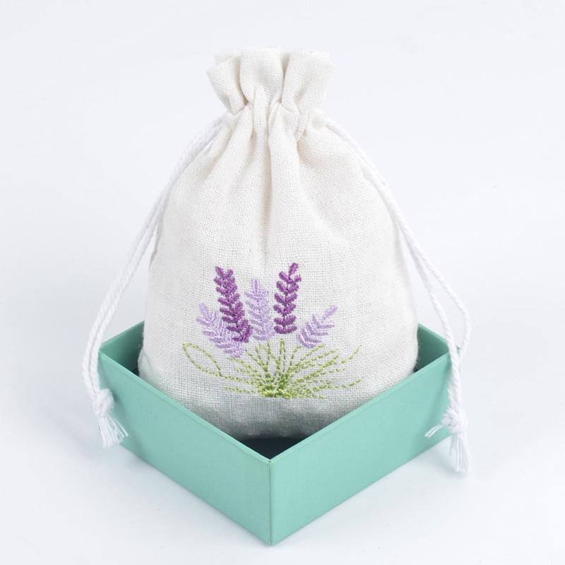 Multipurpose Cotton and Linen Sachet Lavenders Bags with Drawstring for Spices, Herbs, and Jewelry 10Pieces