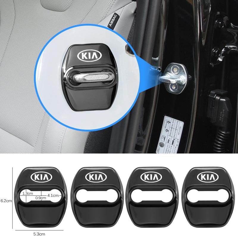 AAOB1 Car Door Buckle Protective Cover Titanium Alloy Protection Cap For KIA K5 K9 Sorento Ceed Sportage Carnival Stinger Forte Niro