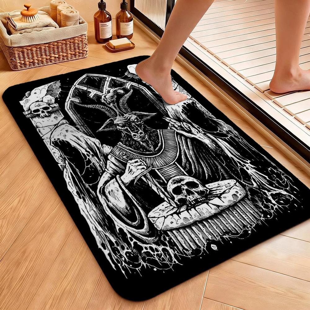 Five Elements Pentacle Double Moons Rectangular Rug Soft Texture Nonslip Carpet For Kids Bedroom Play Area Home Party Decor Holiday Gift