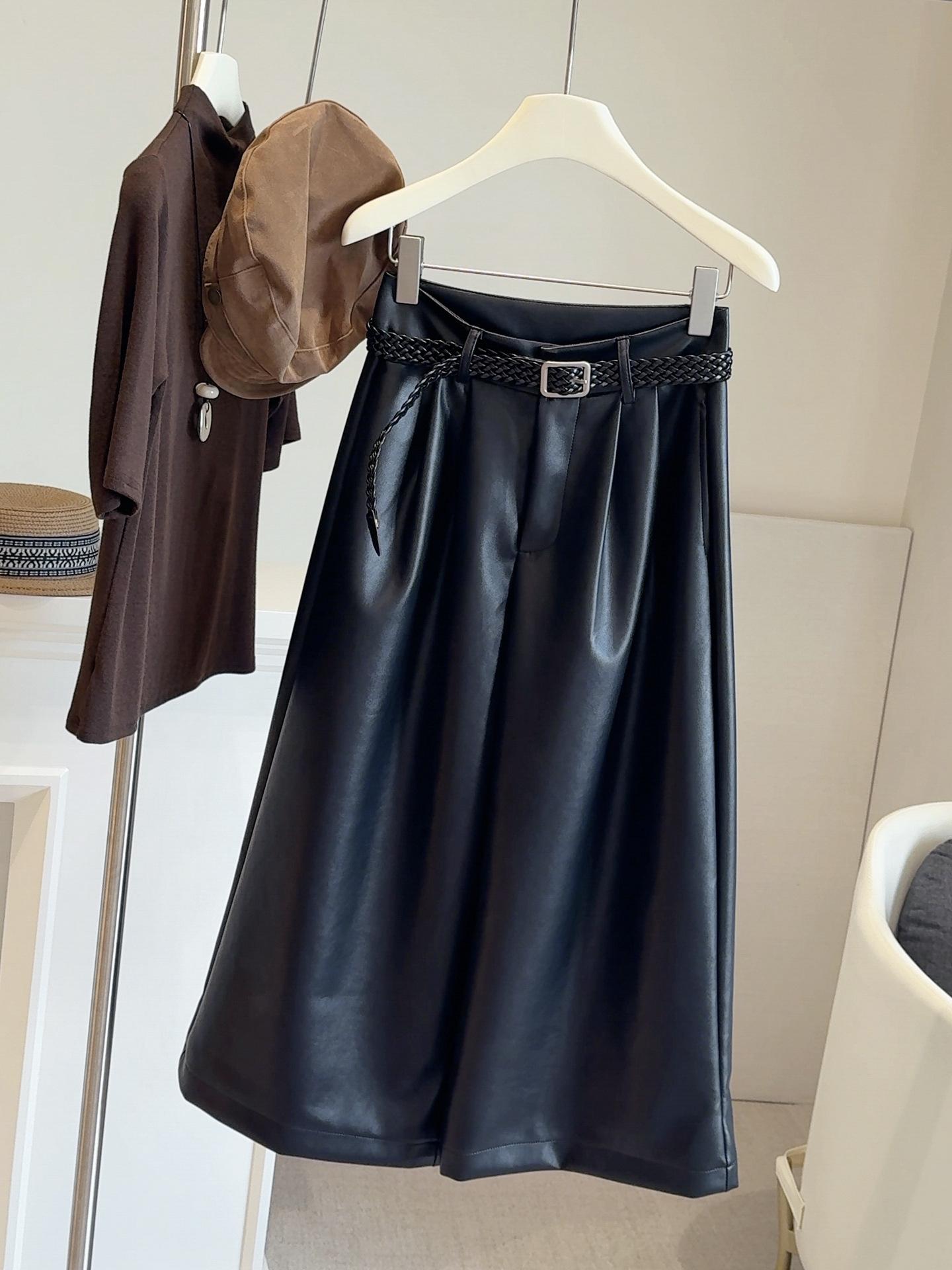 

Брюки Маяр с высокой посадкой, свободные, с широкими штанинами, укороченные для женщин - тренд осень/зима Extra Large чёрный