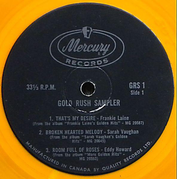 

7inch Record VARIOUS Gold Rush Sampler GRS1 Mercury 1961 Canada Jazz Used
