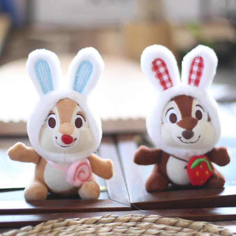 Cute Little Squirrel Pendant Plush Toy Doll Bag Hanging Decoration Keychain Doll