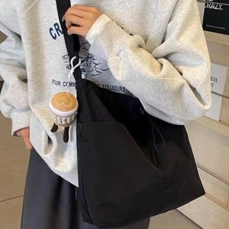

Casual big bag women s new fashion cloth bag shoulder bag large capacity tote bag class commuter messenger bag чёрный