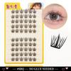 10 Rows Cluster Cat Eye No Glue Lashes Reusable Self Adhesive Glue Free Eyelash Natural Lash Manga Anime Lashes Cluster