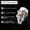 Magnetic Oil Drain Plug M12x1.25, Stainless Steel Oil Drain Plug with 5 PCS Copper Crush Washer Anti Leakage Replacement for Car Motorcycle Boat