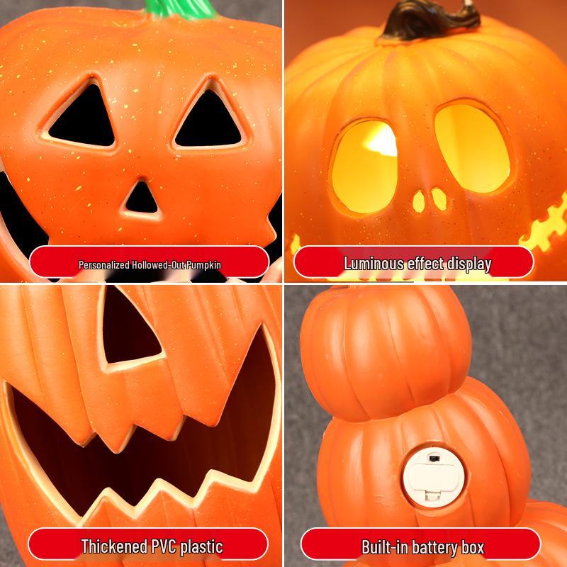 Halloween Glowing Pumpkin Lanterns for Shopping Mall Decor and Courtyard Ornaments