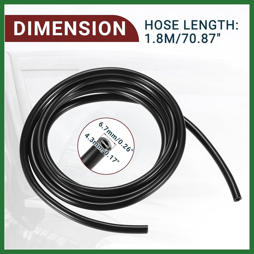 Motoforti Windshield Washer Nozzle for Mercedes-Benz Sprinter Durable No.2E1955985 Windscreen Washer Sprayer Nozzle Black Front with Hose and