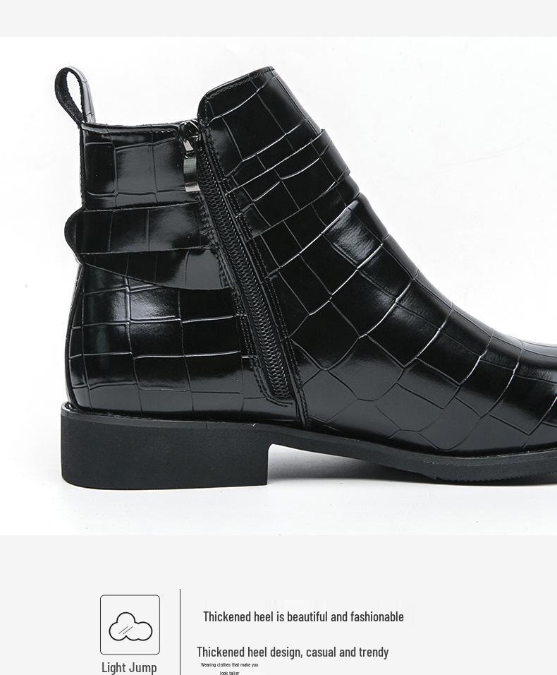 Herren Leder Chelsea Boots im Britischen Stil: Große Größe, Herbst/Winter Mode