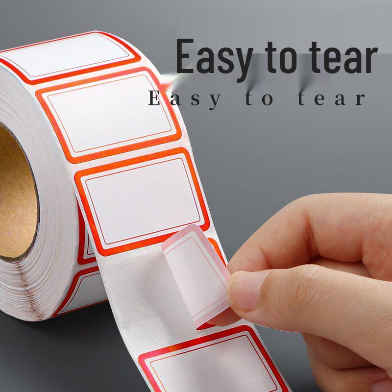 Newcomer Hand Stickers - 1000/Roll, Easy-Tear Self-Adhesive Labels for Classification & Handwriting