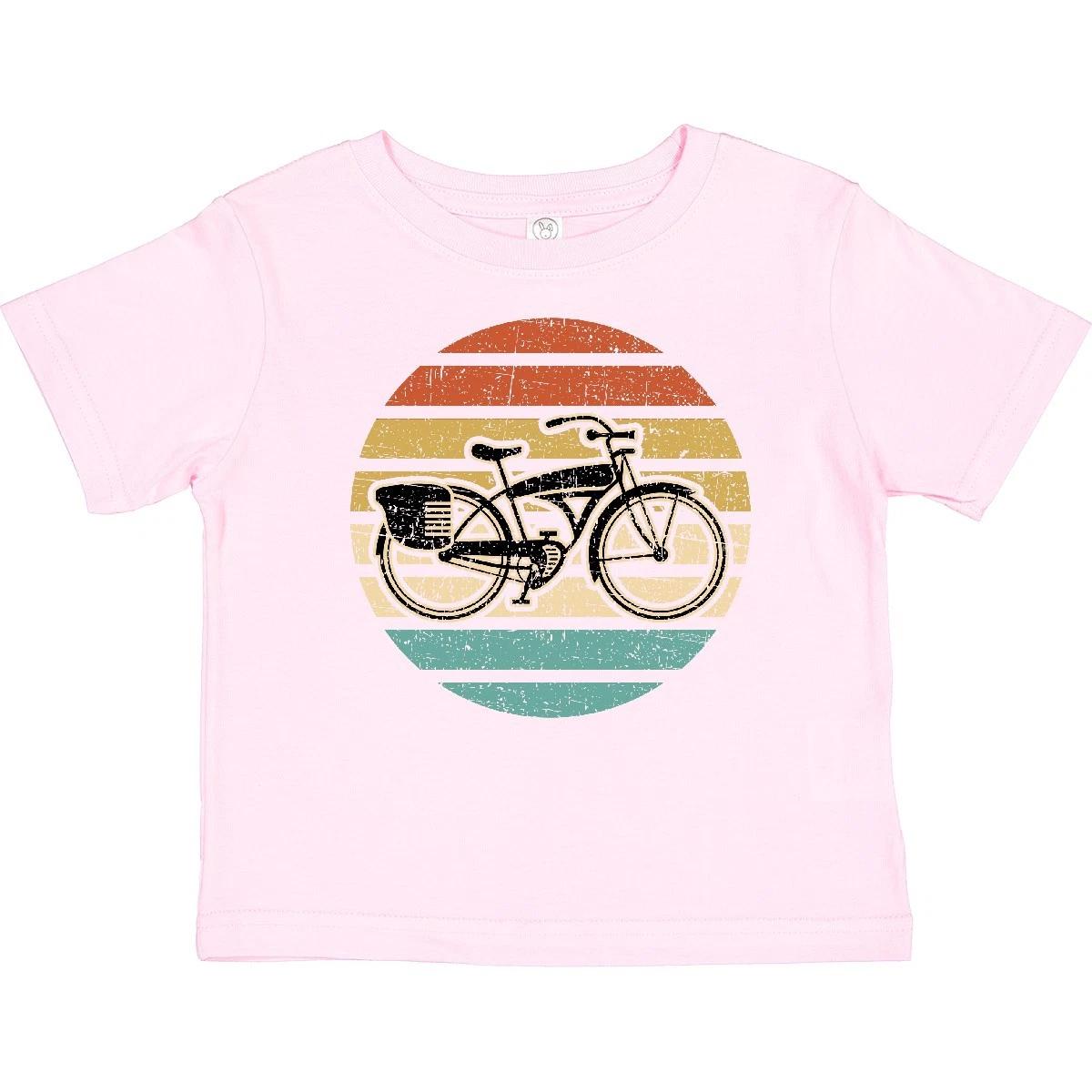 

Inktastic Cycling Vintage Bicycle For Cyclist Toddler kids boys T-Shirt Biking Old Apparel 100