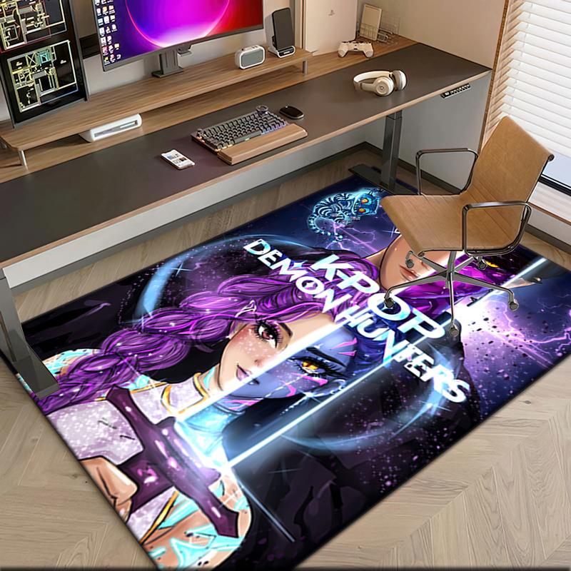 1pc K-Pop themed poster Carpet Rug for Living Room Bedroom Home Sofa Decoration,Kids play Non-slip Floor Mat
