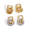 Layer Hoops Earrings Sturdy Stainless Steel Everyday Wear Party Accessories For Her