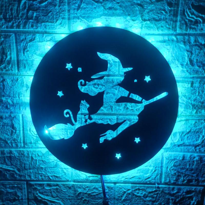 ZK30 Simple Colorful Magic Wizard Luminous LED Wall Lamp Indoor Restaurant Decoration USB Night Light Pendant