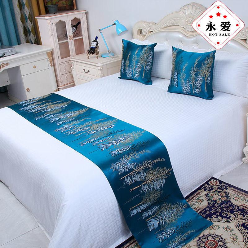 Nordische high-end huisdecoratie Ambachtelijk Zacht en Comfortabel Bed-eind Handdoek Stofdicht lange strook bedvlag 50x50 pillowcase 1pc