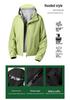 Single-Layer Softshell Hooded Jacket - Windproof, Waterproof, Lightweight, Wear-Resistant Outdoor Coat for Couples