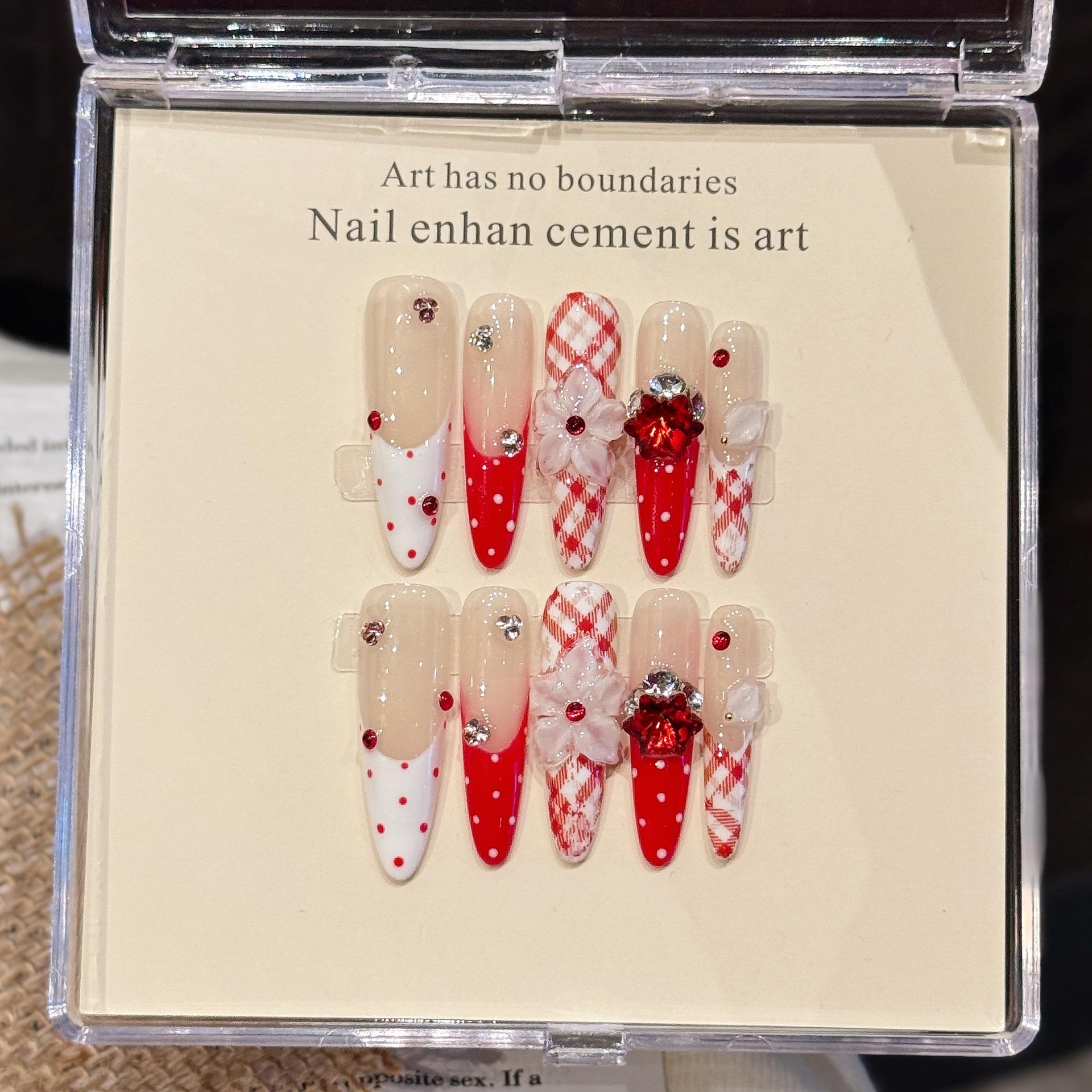 

Накладные ногти Длинные стилеты Глиттерные накладные ногти Прессованные ногти с 3D дизайном Многоразовые акриловые накладные ногти Полное покрытие Клей для ногтей Наклейки для ногтей для женщин L