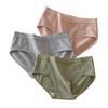 3Pcs/Set Cotton Sports Underwear Women Sexy Seamless Panties Low-Waist Solid Briefs Female High Stretch Breathable Soft Lingerie