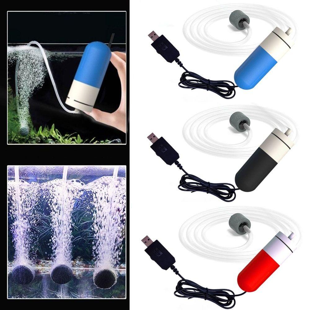 Adjustable Speed Aquarium Oxygen Air Pump USB Charging Portable Air Compressor Aerator Anti-slip Ultra Quiet