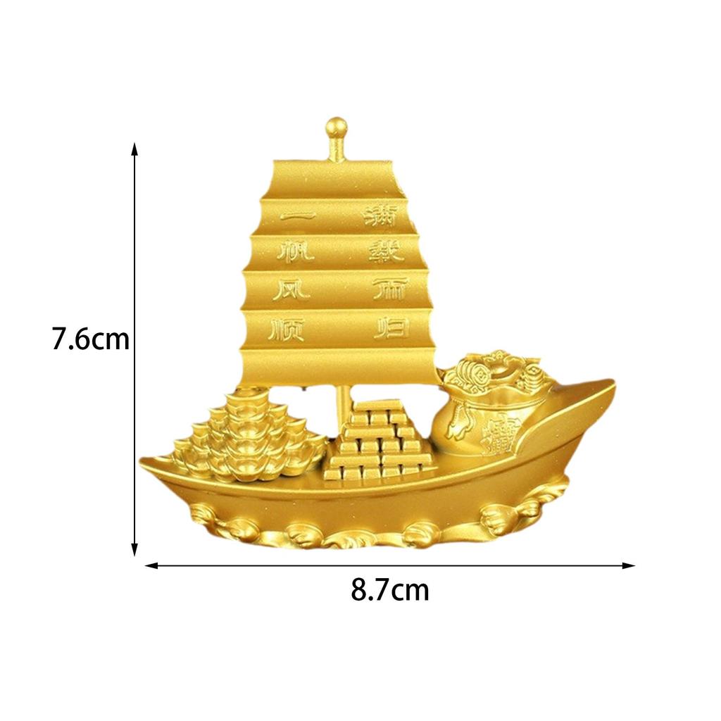 Sailing Boat Decor Sailing Ship Model Art Sculpture Figurine Feng Shui Decor for