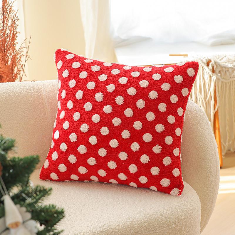 45X45Cm Christmas Red Throw Pillow Cover Snowflake Plush Cushion Cover Christmas Party Decor Home Decorative Pillowcase