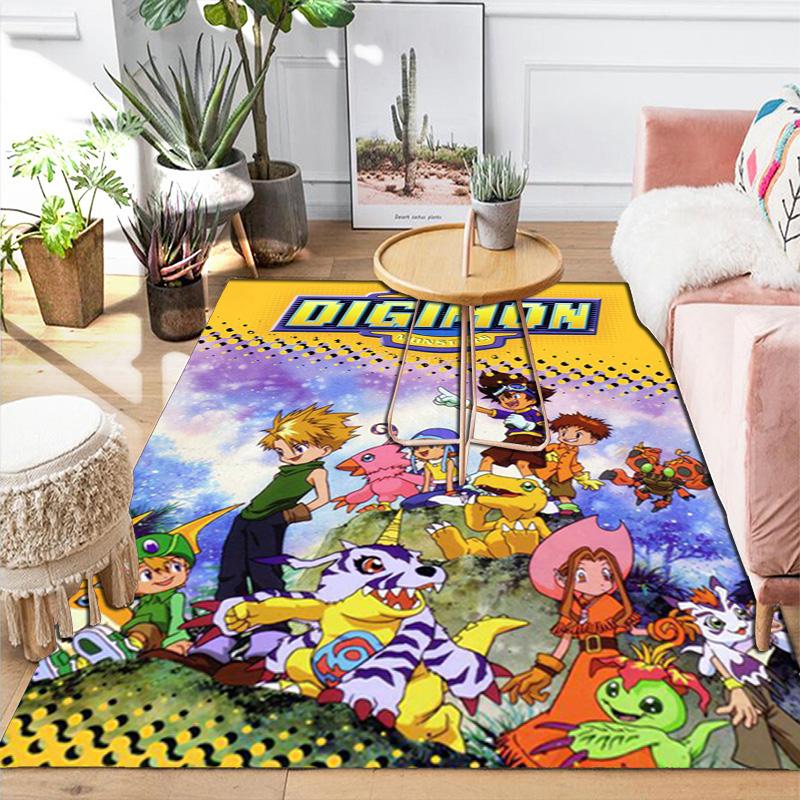 Digimon Rug Floor Mat for Living Room or Bedroom Soft and Comfortable Carpet a Gift for Birthday and Holiday.NFF0928513