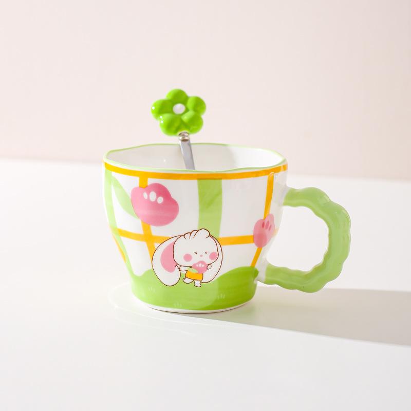 Creative Cute Rabbit Ceramic Mug Office Gift Gift Home Cup Coffee Cup Water Cup Couple Breakfast Cup