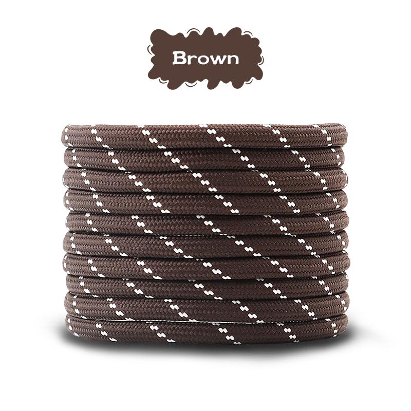 2 Pairs Work Boots Shoe Laces Diameter 4.5mm Heavy Duty Hiking Shoelaces for Men Women Round German Training Shoelace