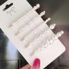 Pearl Hair Clip For Women Korean 3/4pcs Geometric Hairpins Set Hair Berrettes Girl Hairgrip Side Clip Hair Accessories