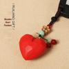 Handmade Heart Wood Carving Keyring & Backpack Charm – Perfect Gift for Couples or Girlfriend