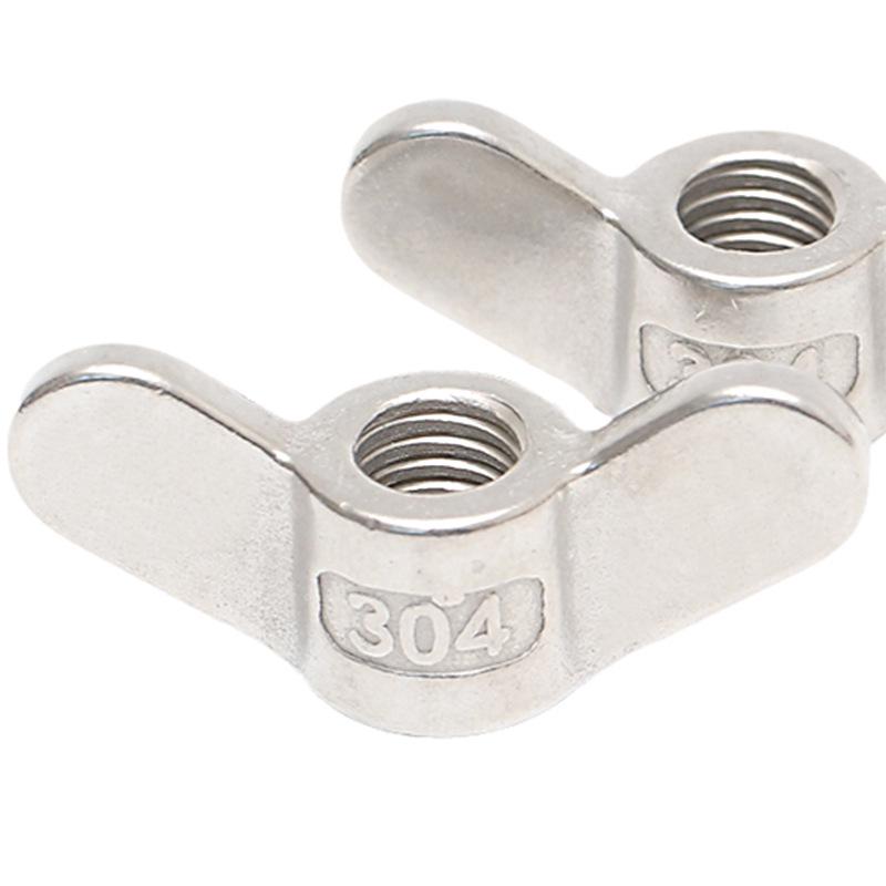 Hand-Tightened 304 Stainless Steel Butterfly Nut (M4-M12)
