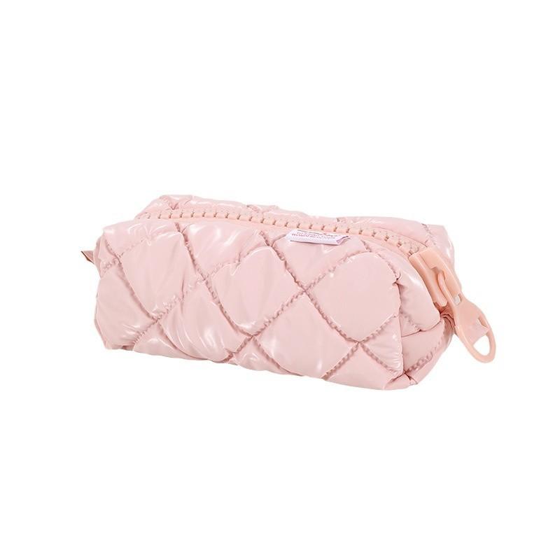 Korean Style Cute Candy Color Pencil Case With Large Zipper For Students And Makeup Storage